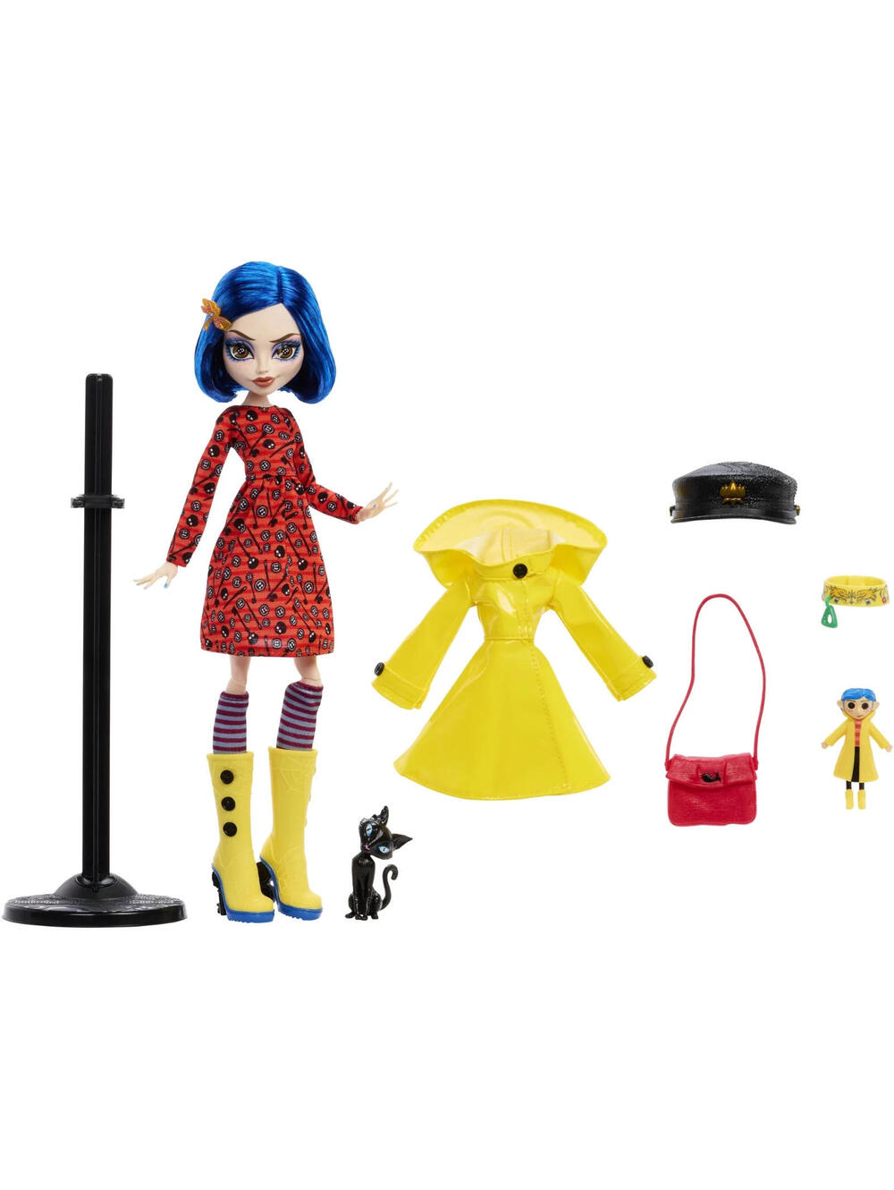 Monster High Skullector Coraline Collectible Doll in Yellow Raincoat IN STOCK - Picture 4 of 7